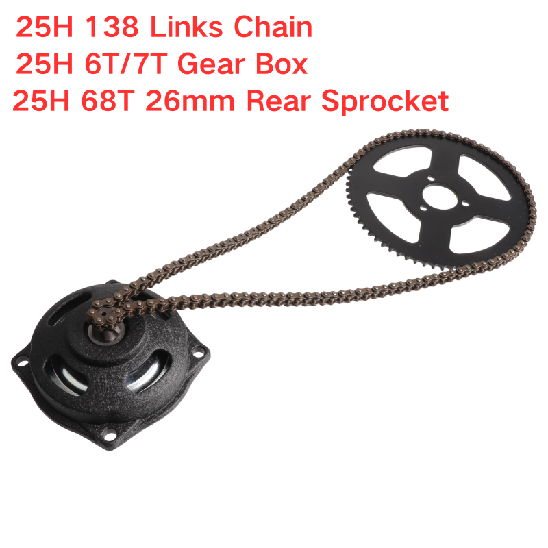 Motorcycle Gear Garage Storage - 25H 138 링크 체인, 6T 7T