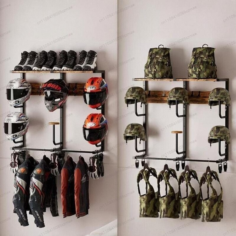 벽걸이형 헬멧 랙, 라이딩 용품 다용도 보관함, 오토바 - Motorcycle Gear Garage Storage 리뷰 및 가격
