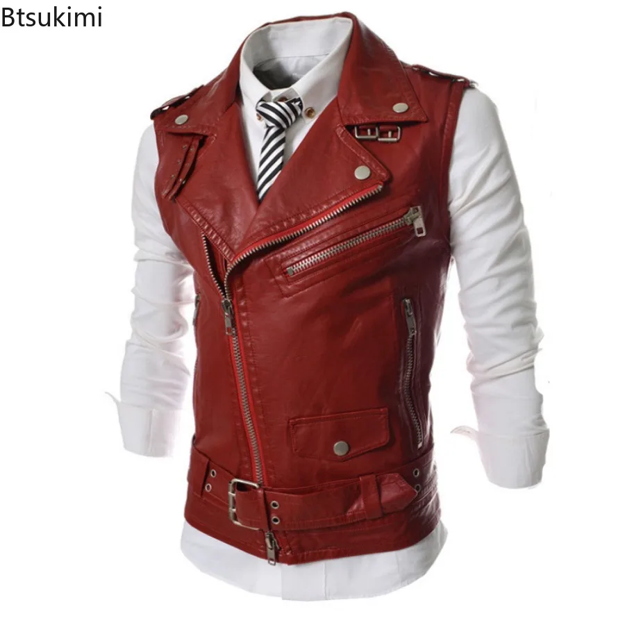 2026 남성 캐주얼 PU 가죽 조끼 가을 겨울 자켓  - Motorcycle Gear Vest 리뷰 및 가격