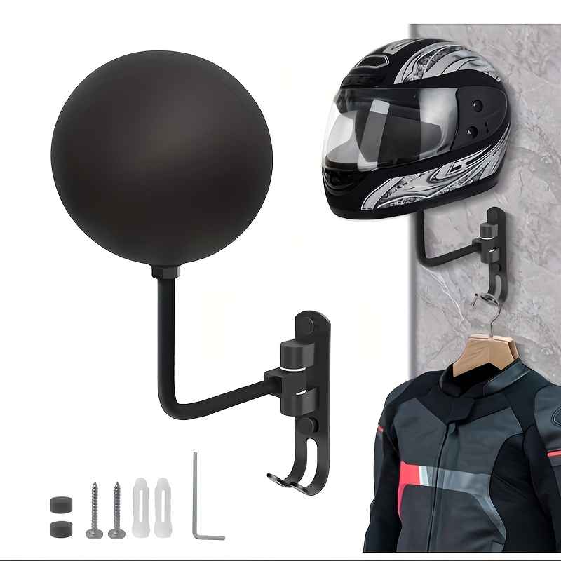 180 °   회전식 오토바이 헬멧 벽걸이 걸이, 재킷 - Motorcycle Gear Garage Storage 리뷰 및 가격