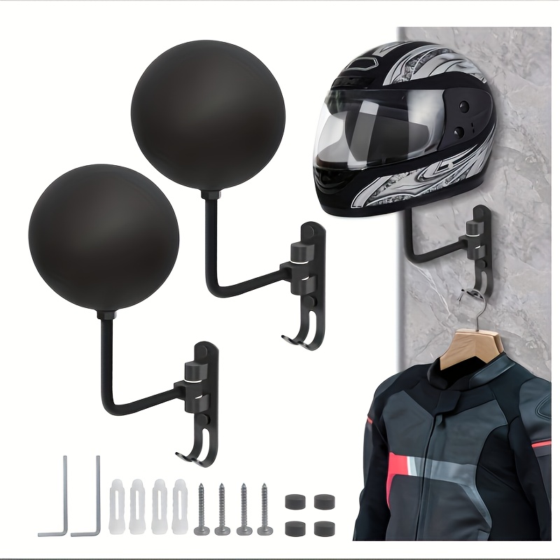 180 °   회전식 오토바이 헬멧 벽걸이 걸이, 재킷 - Motorcycle Gear Garage Storage 리뷰 및 가격